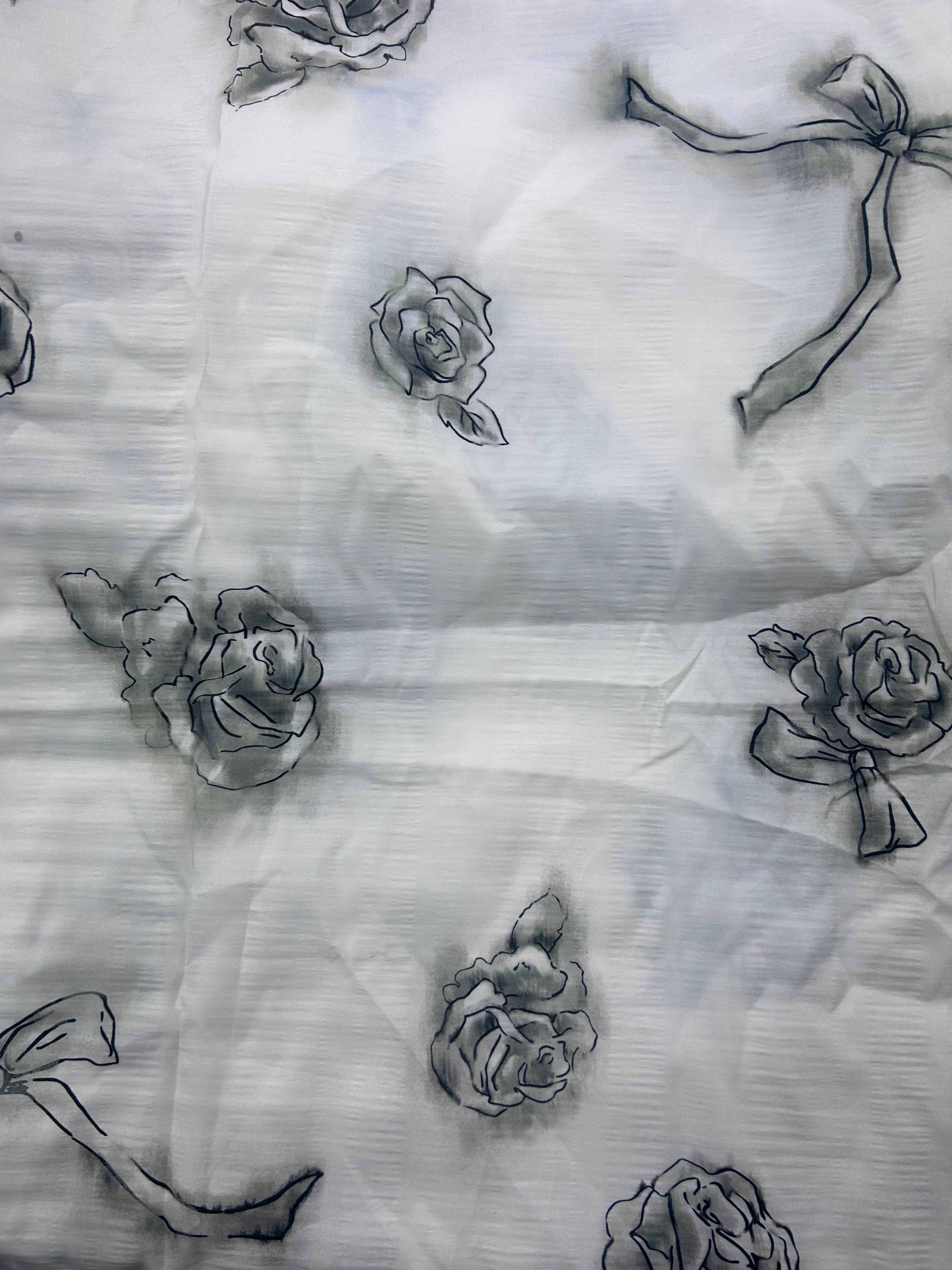 Floral Sketch Cotton Modal - 1.5m Piece