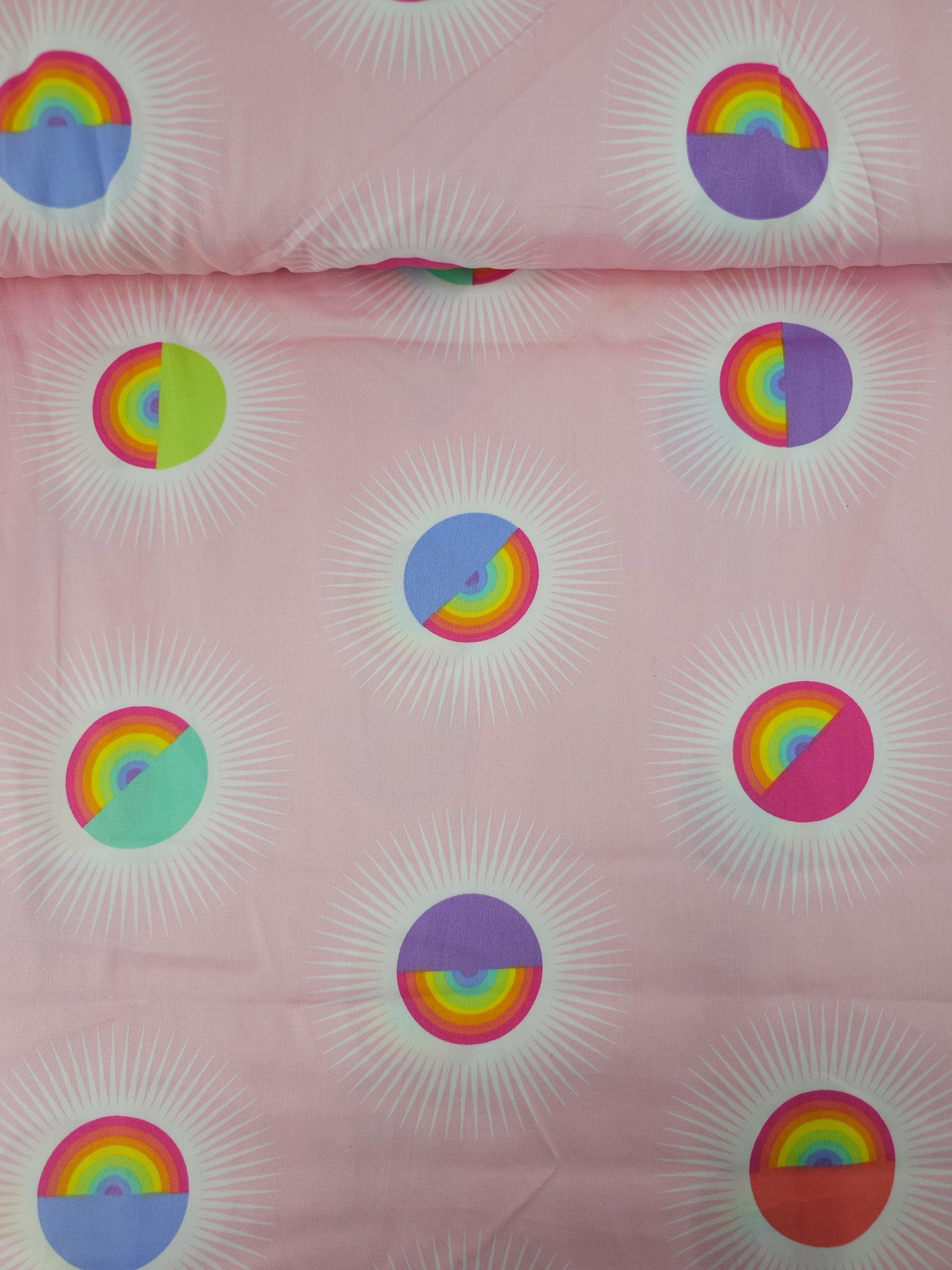 Guava Pink Rainbow Daydreamer Cotton Sateen 108" - Tula Pink *EXTRA WIDE*