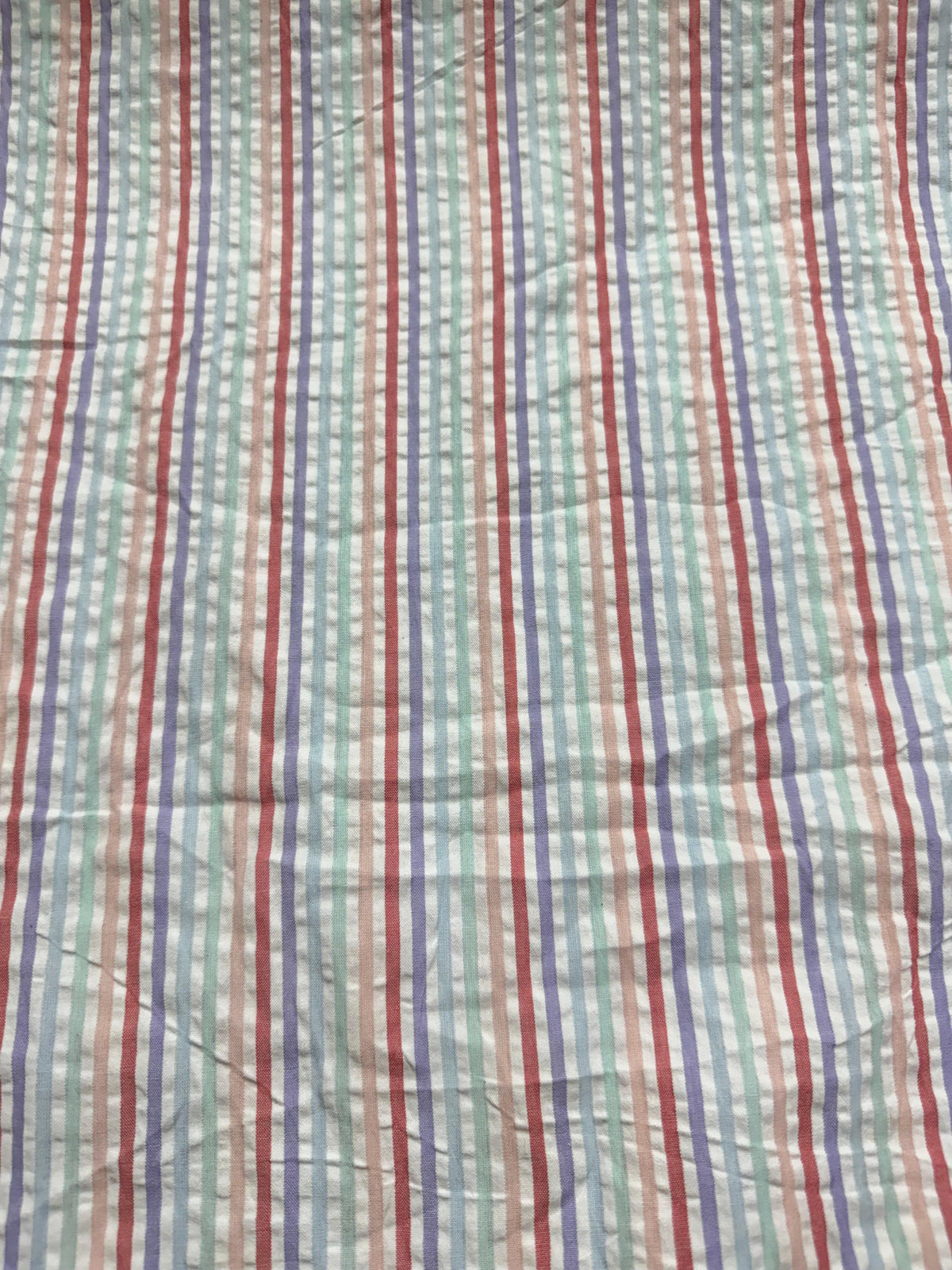 Multi Pastel Stripe Cotton SeerSucker *PRE ORDER*