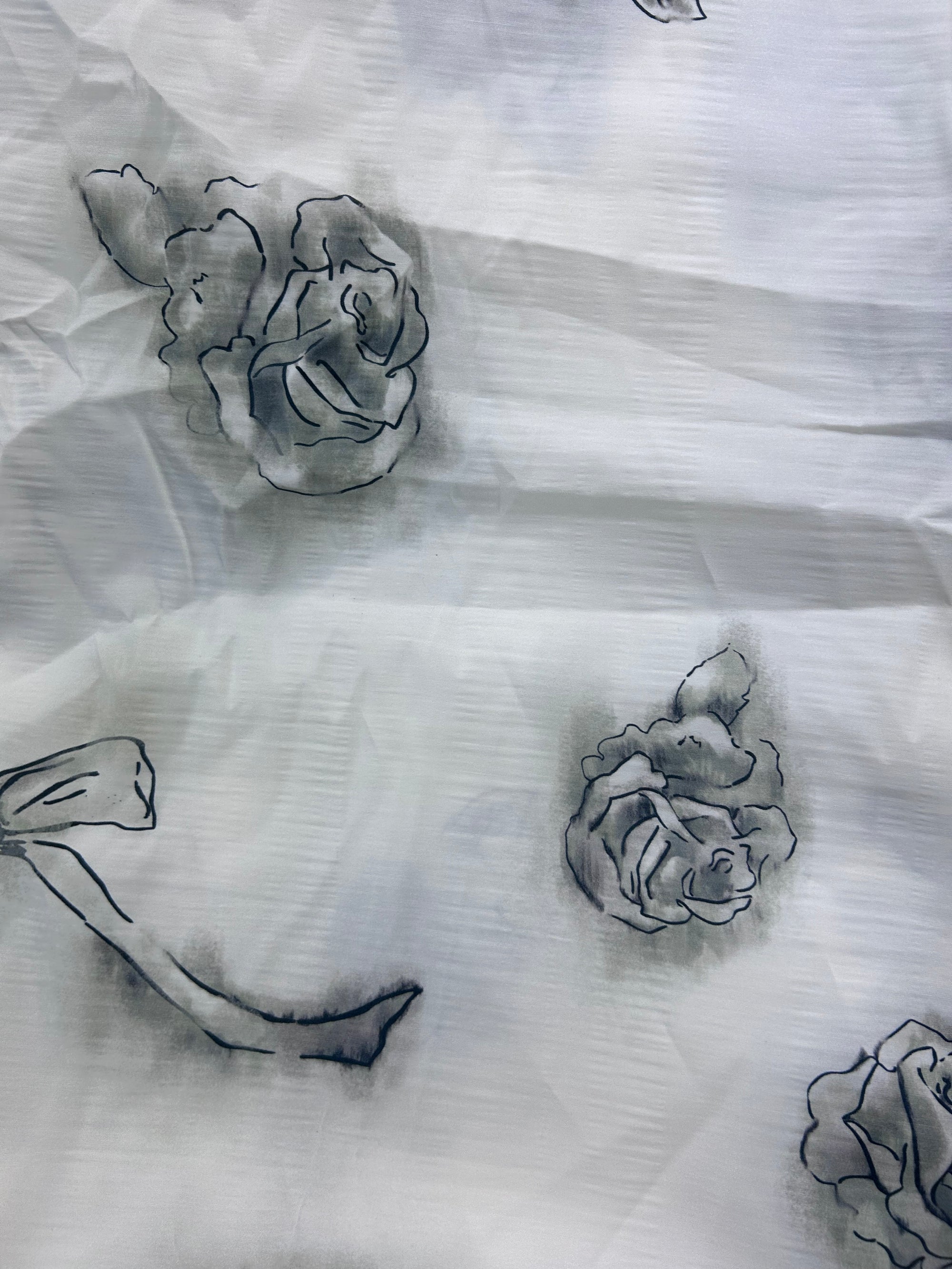 Floral Sketch Cotton Modal - 3.2m Piece