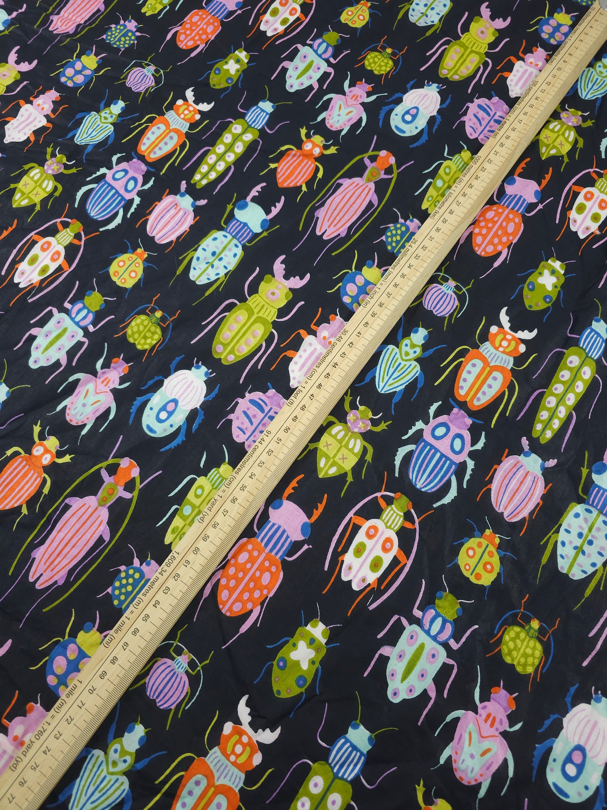 Animated Bugs Cambric Cotton