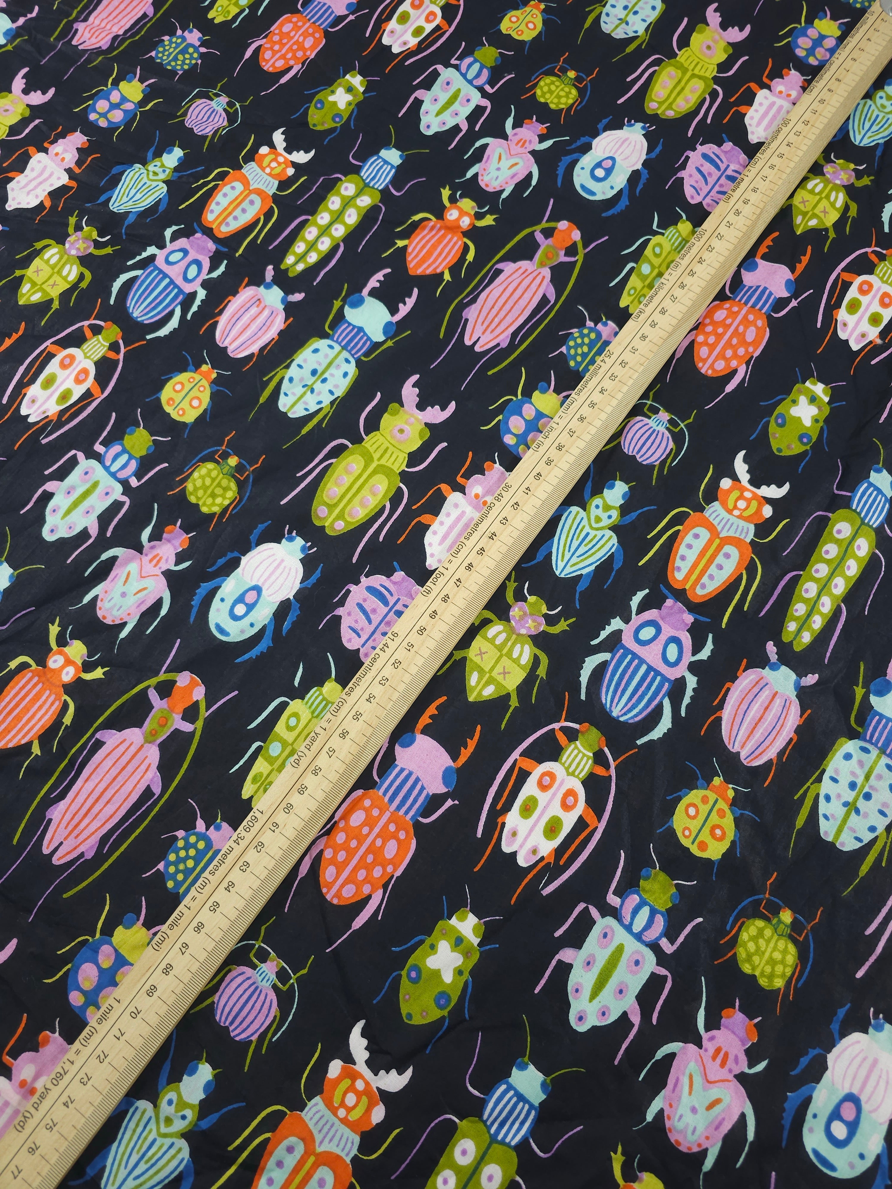 Animated Bugs Cambric Cotton