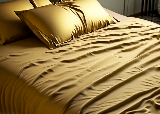 Dijon Mustard | Gold Fitted Sheet | Organic Cotton