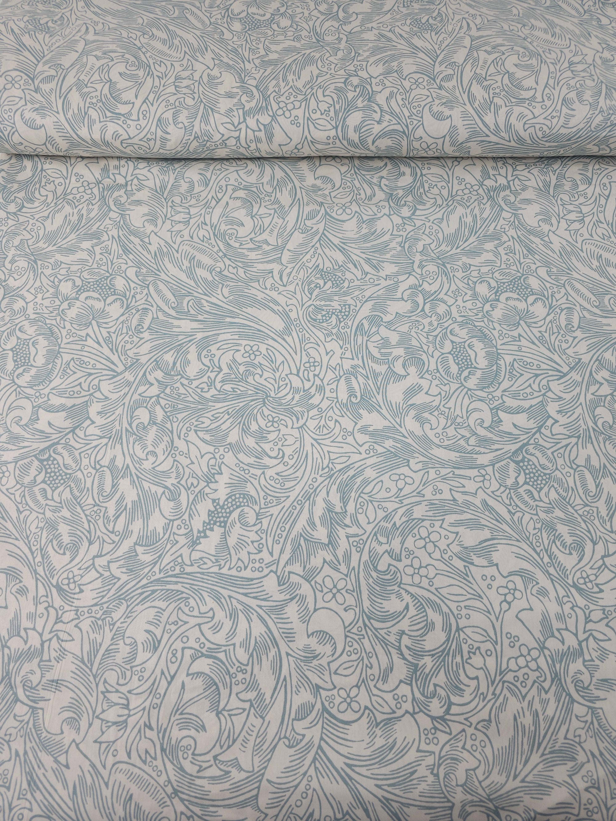 Blue Bachelor’s Button 100% Cotton 108" - William Morris *EXTRA WIDE*