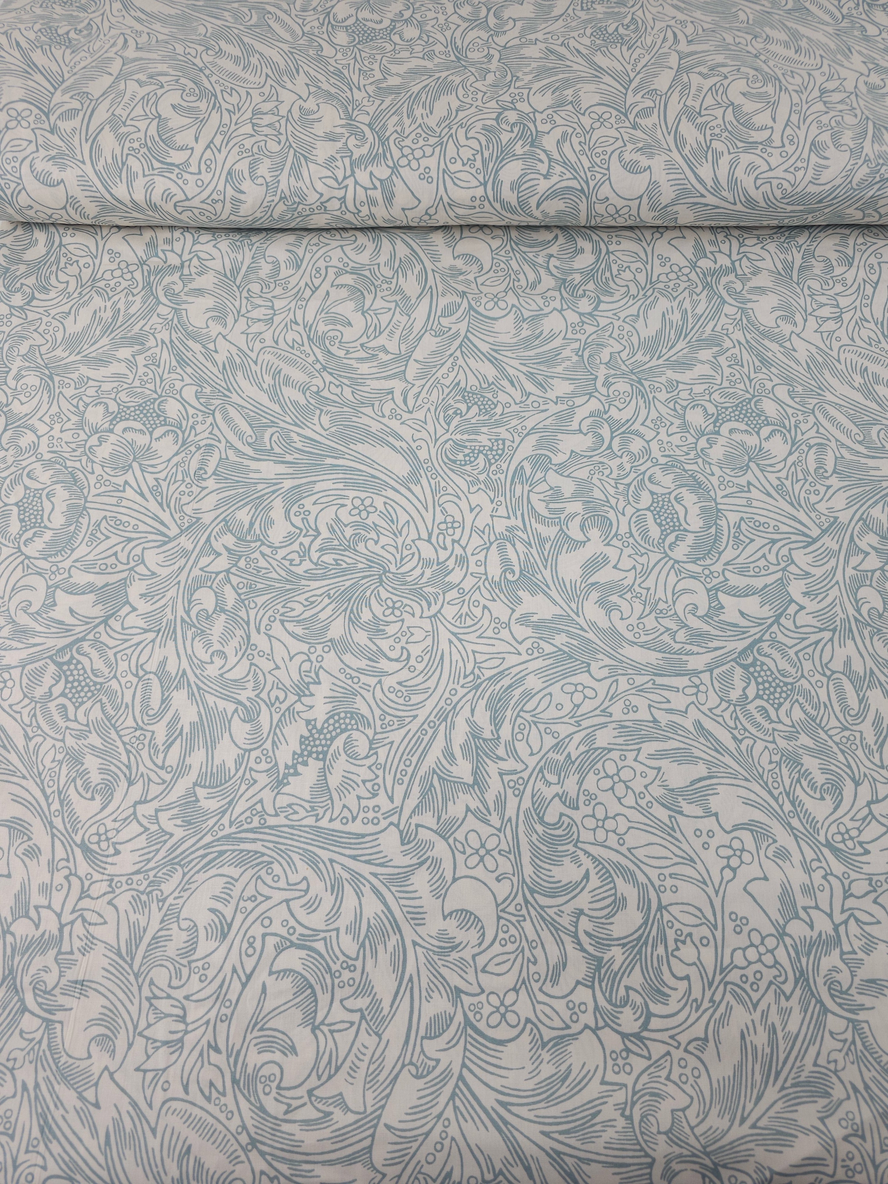 Blue Bachelor’s Button 100% Cotton 108" - William Morris *EXTRA WIDE*