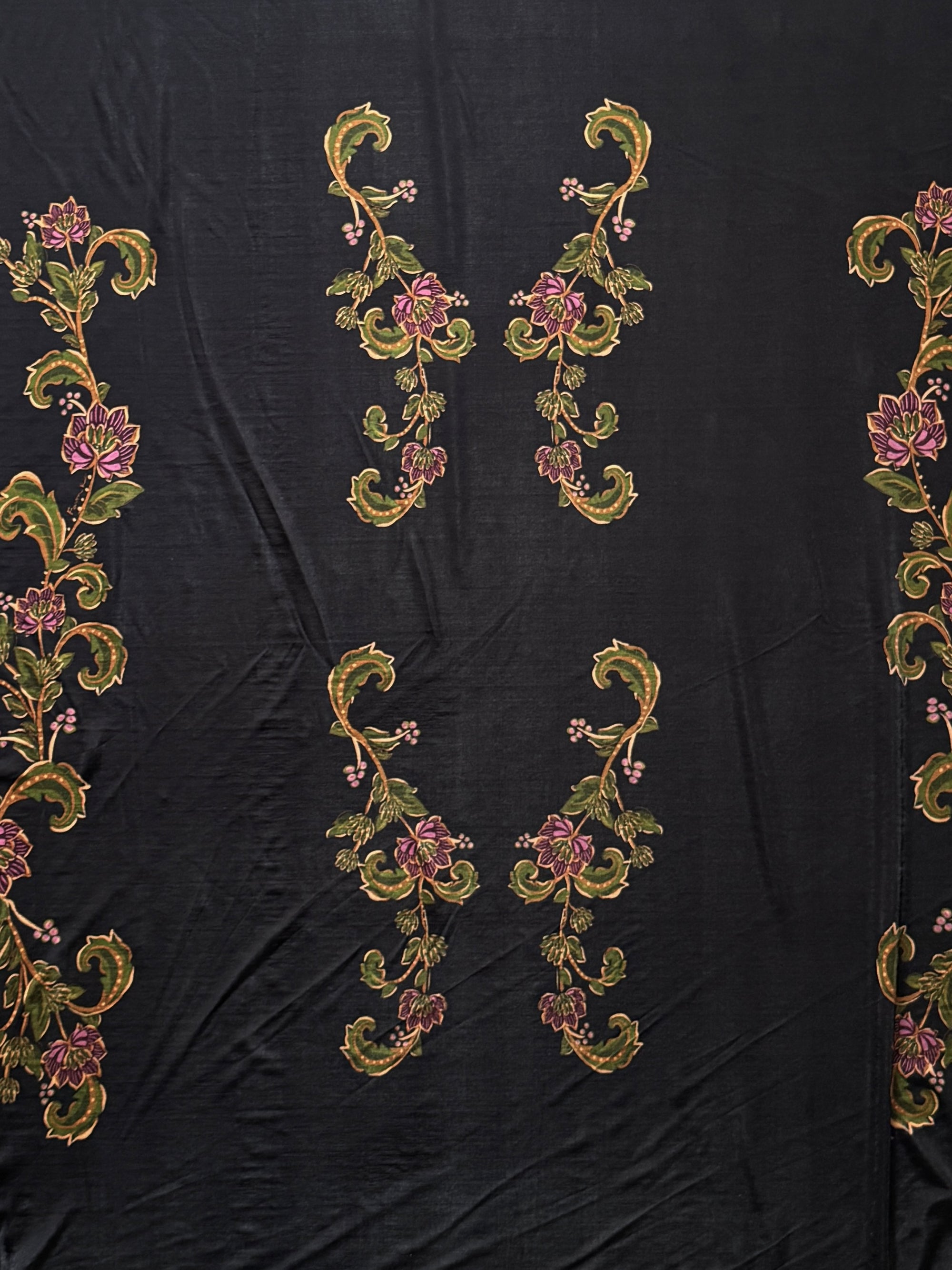 *PRE ORDER* Vintage Symmetry Floral Lightweight Rayon Jersey