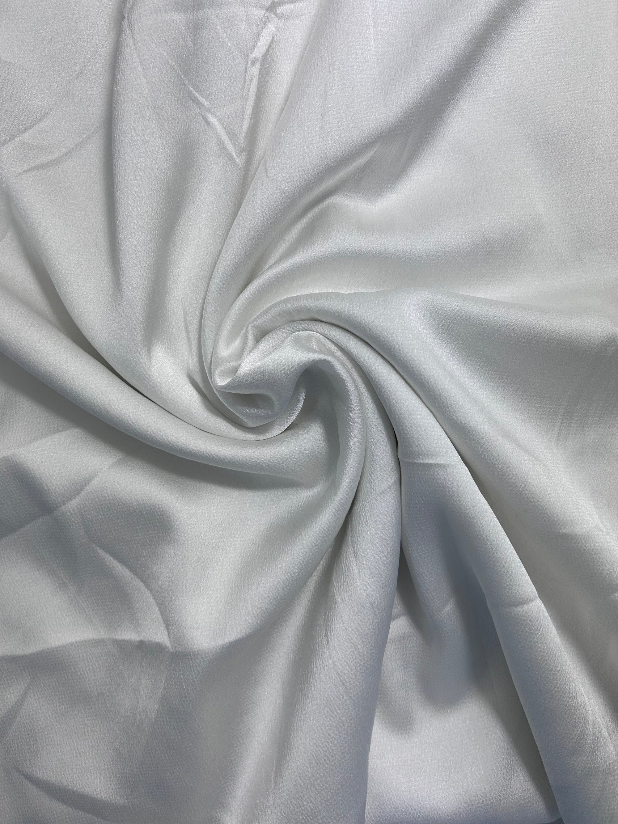 White Bubble Satin - 1.9m Piece