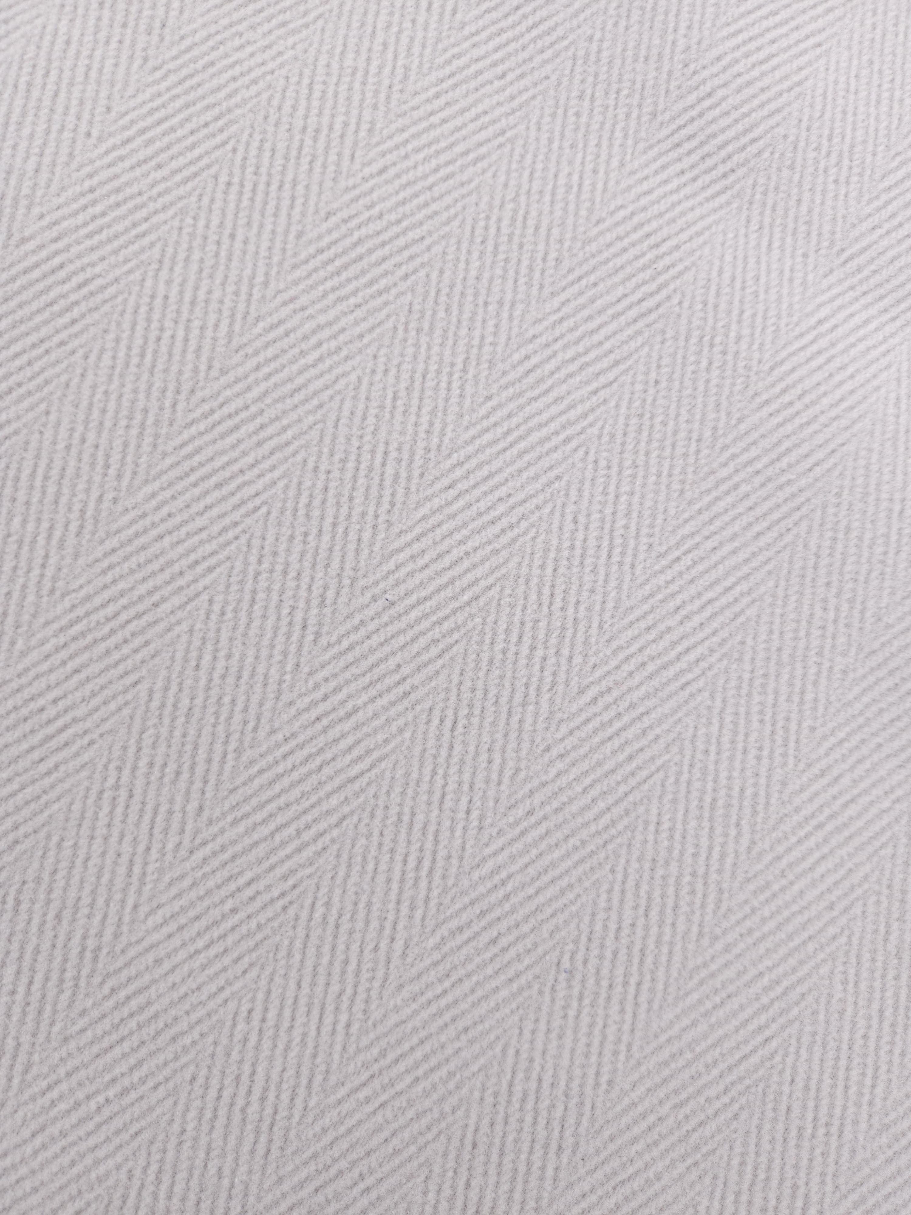 Light Grey Herringbone Virgin Wool