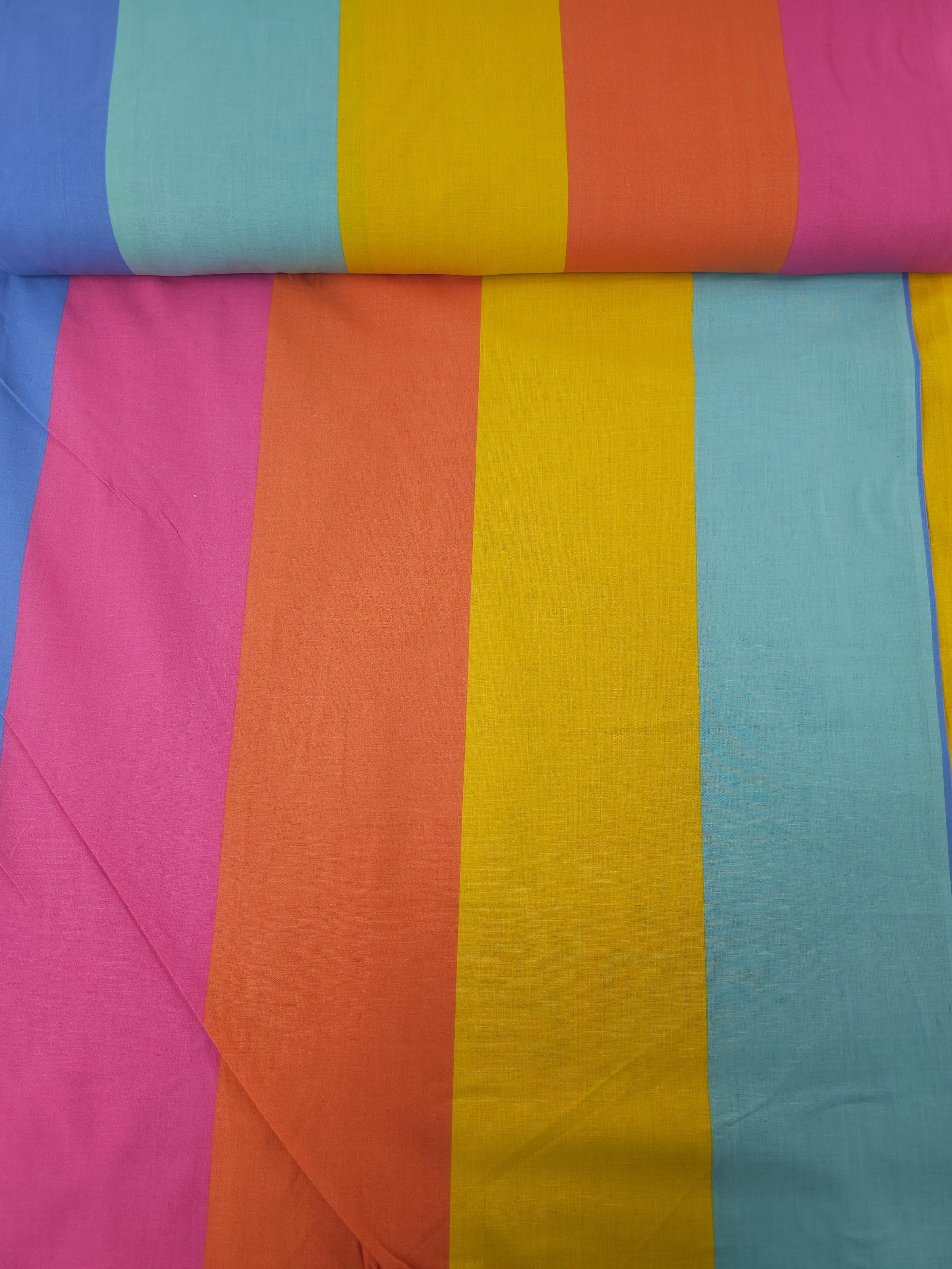 Warm Candy Stripe 100% Cotton 100" *EXTRA WIDE*
