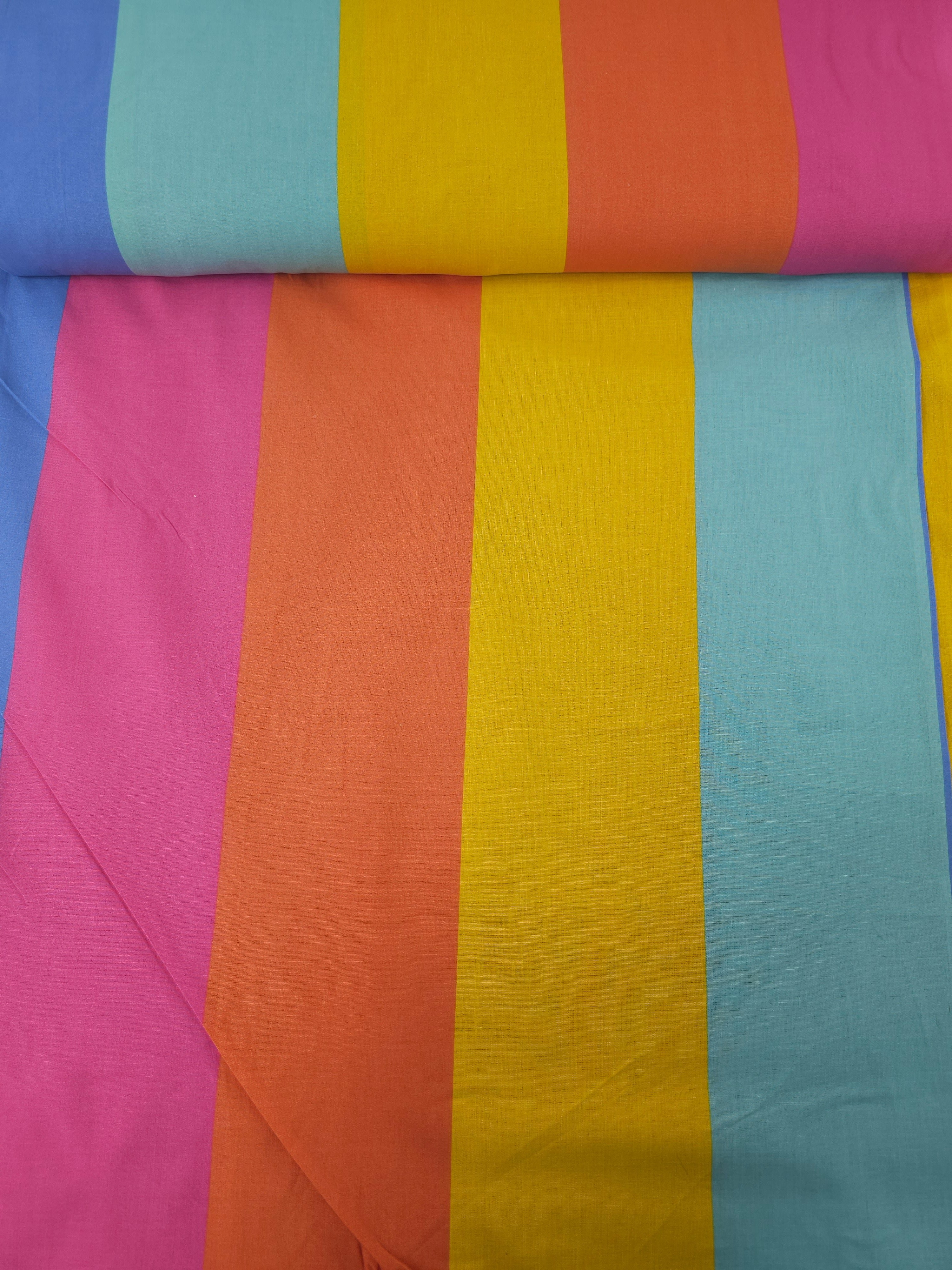 Warm Candy Stripe 100% Cotton 100" *EXTRA WIDE*