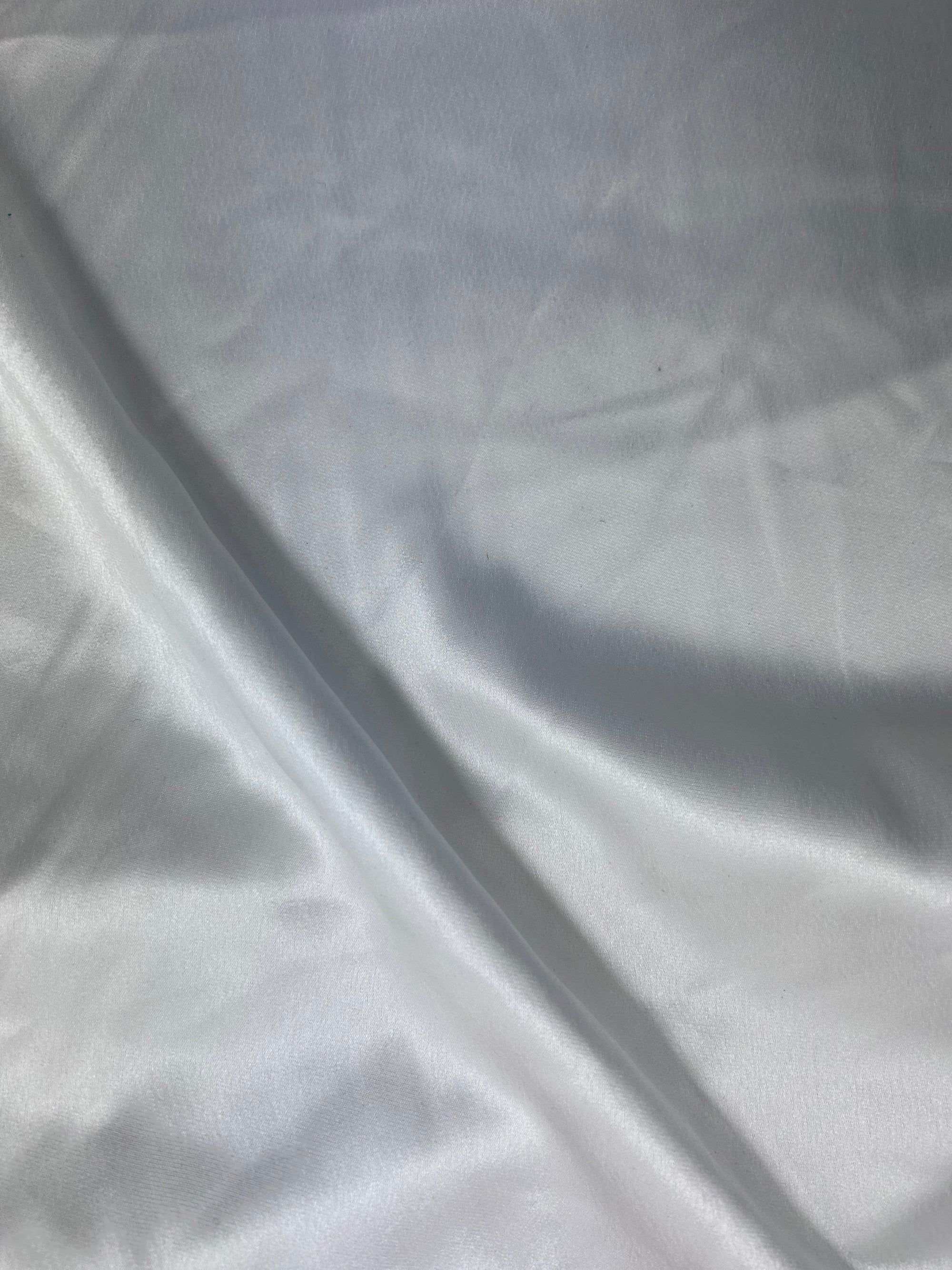 White Poly Satin - 1m Piece