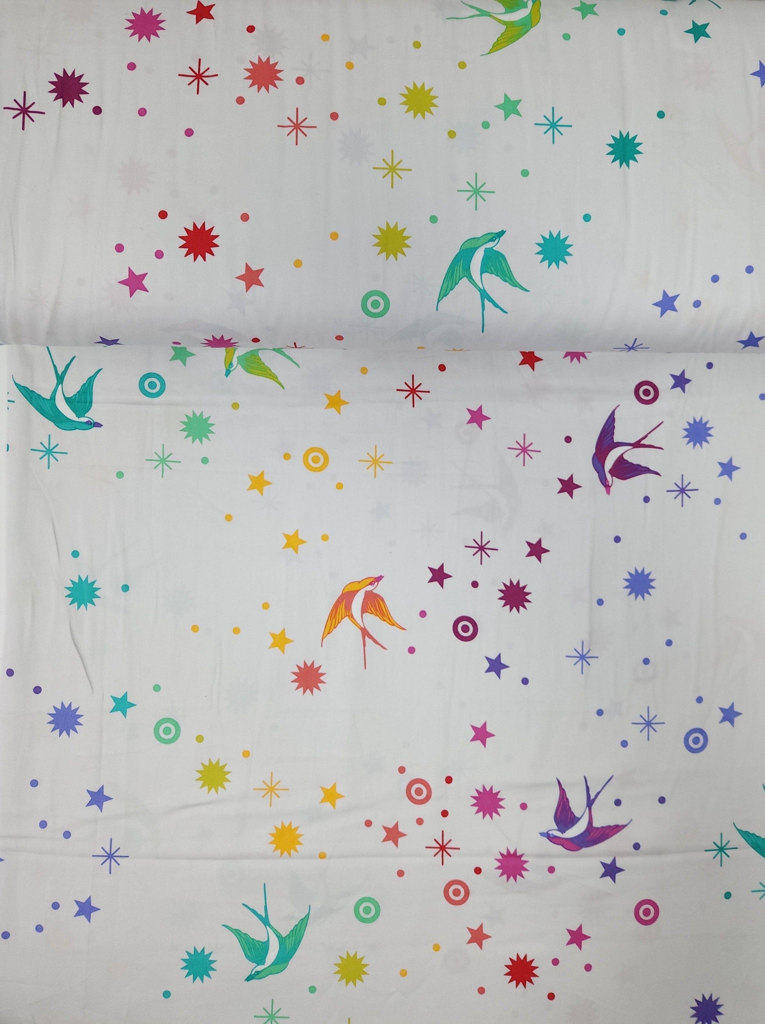 Rainbow Fairy Dust Cotton Sateen 108" - Tula Pink (Various Sizes)