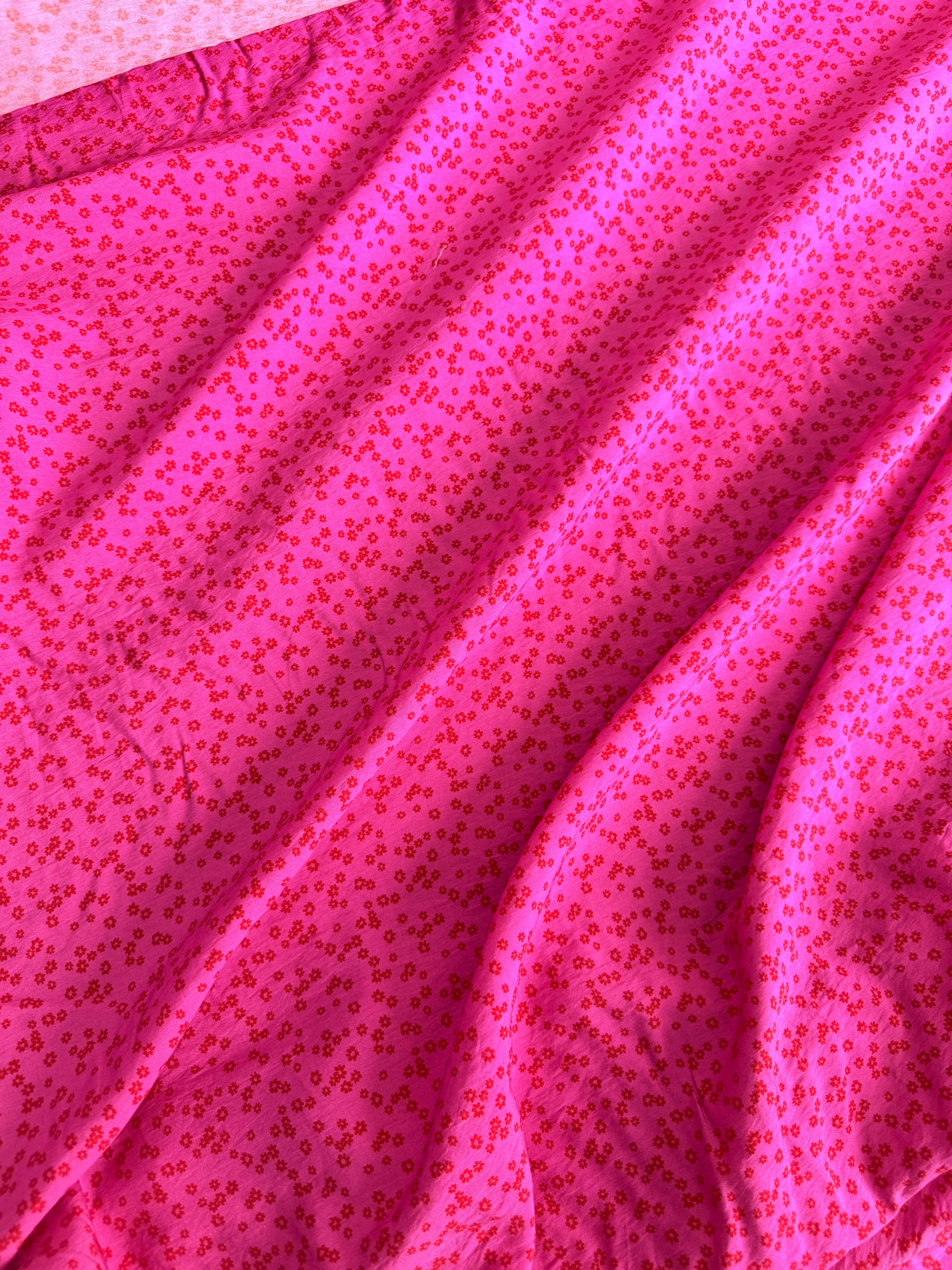 *PRE ORDER* Hot Pink Ditsy Floral Viscose Modal