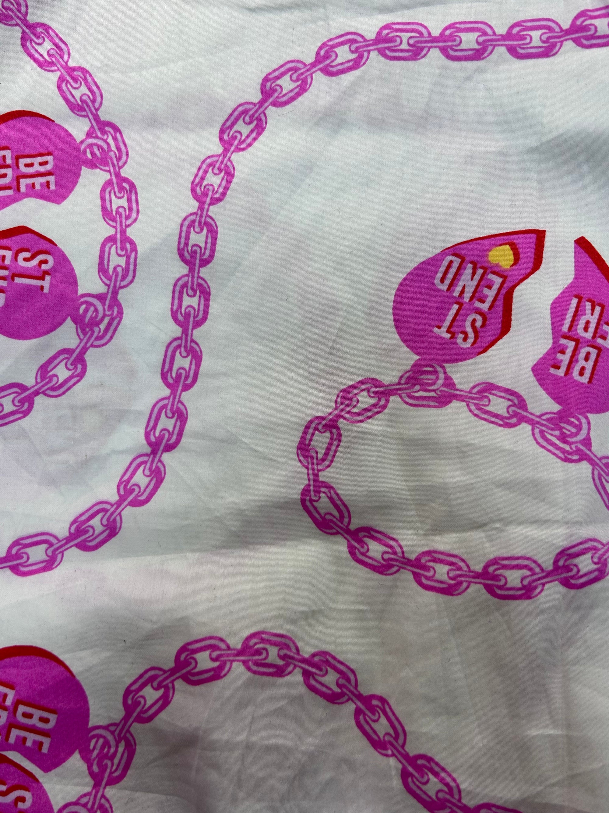 Pink Best Friends Cotton Sateen - 1.8m Piece