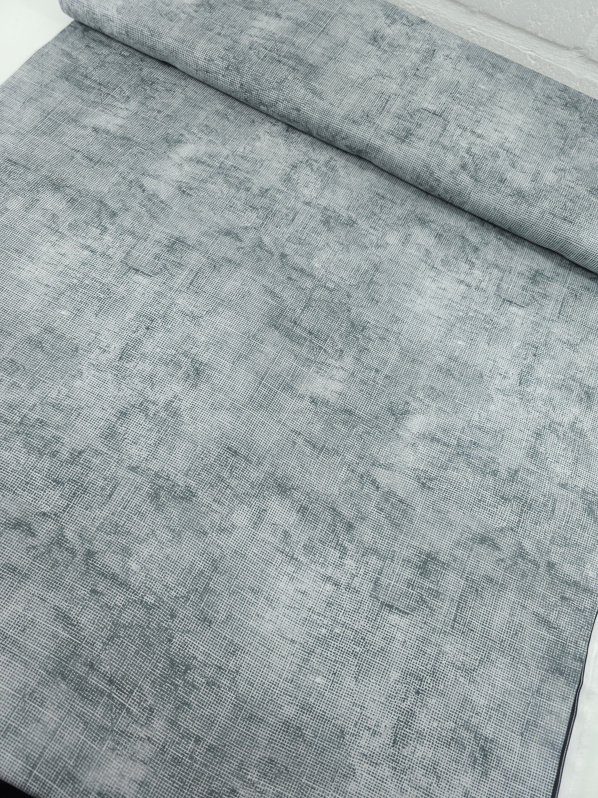 Chalky Grey Washed Grid 100% Cotton 102" - Robert Kaufman *EXTRA WIDE*