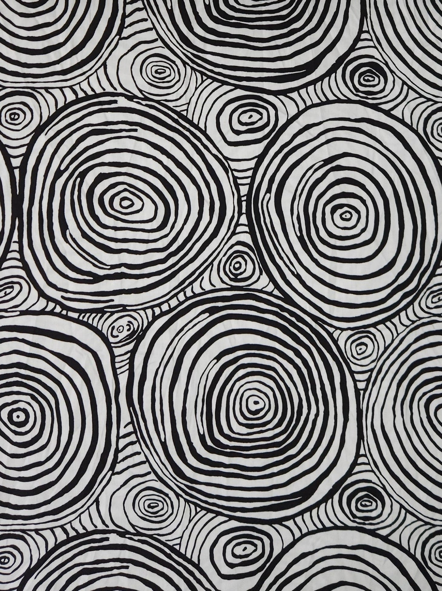 Monochrome Onion Rings Cotton Sateen 108" - Kaffe Fassett *EXTRA WIDE*
