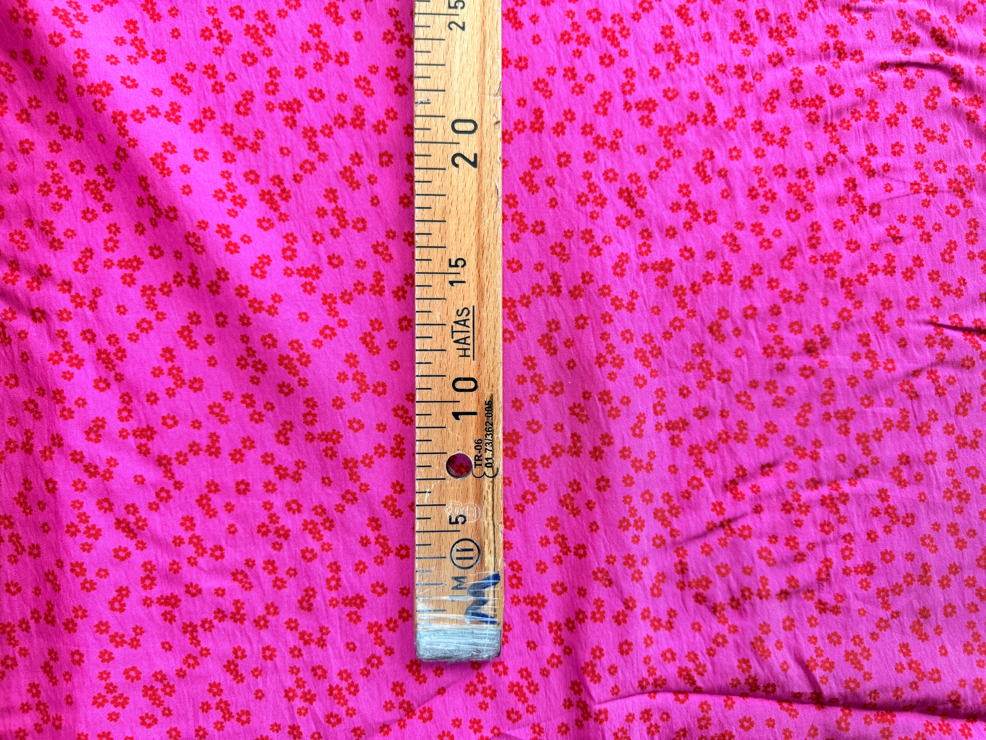 Hot Pink Ditsy Floral Viscose Modal