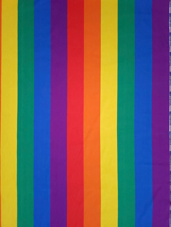 Rainbow stripe cotton 4m piece