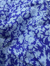 Blue Floral Viscose Challis - 3.35m piece
