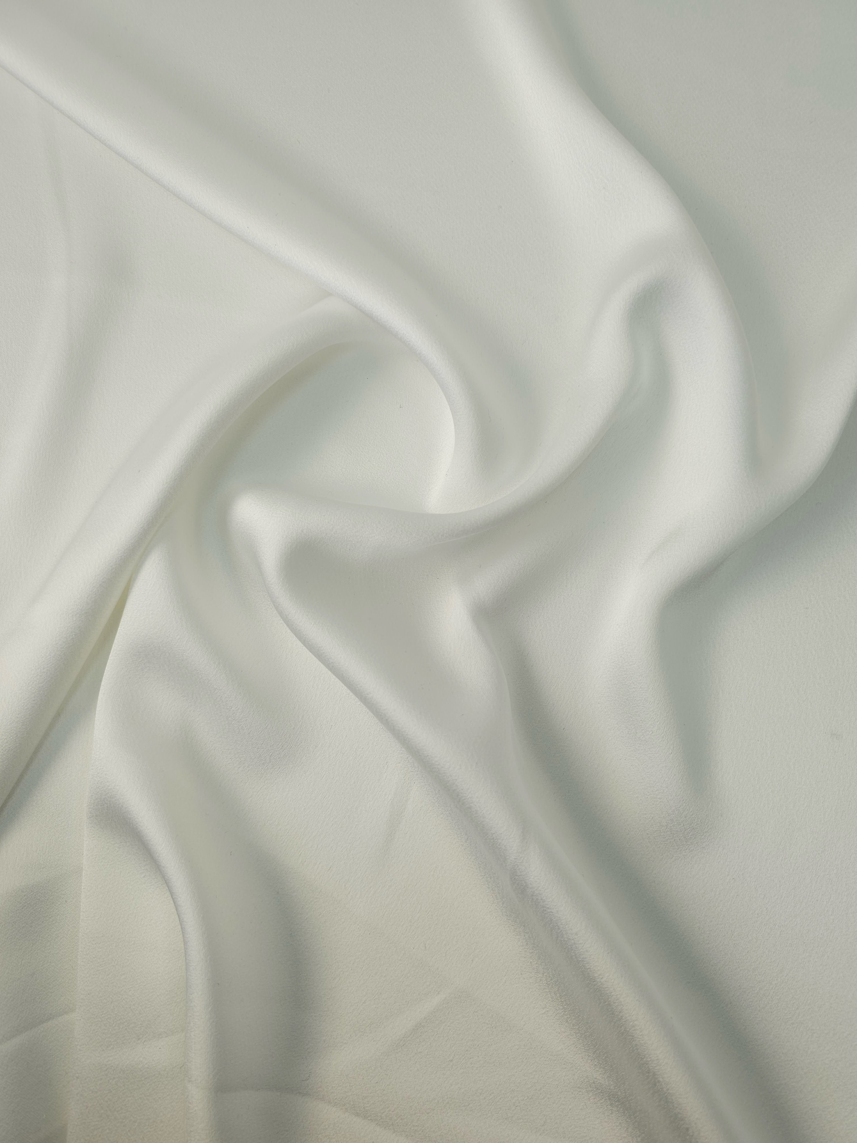 White Crinkle Matte Satin