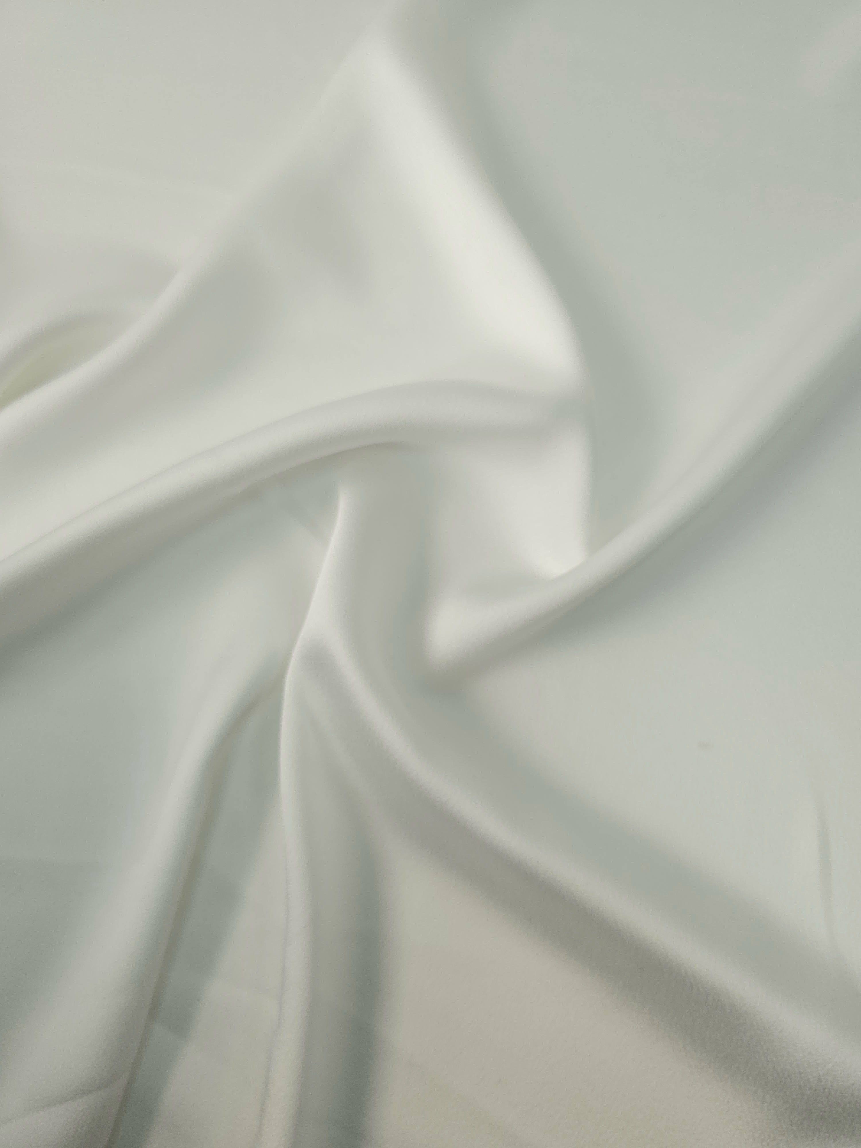 White Crinkle Matte Satin