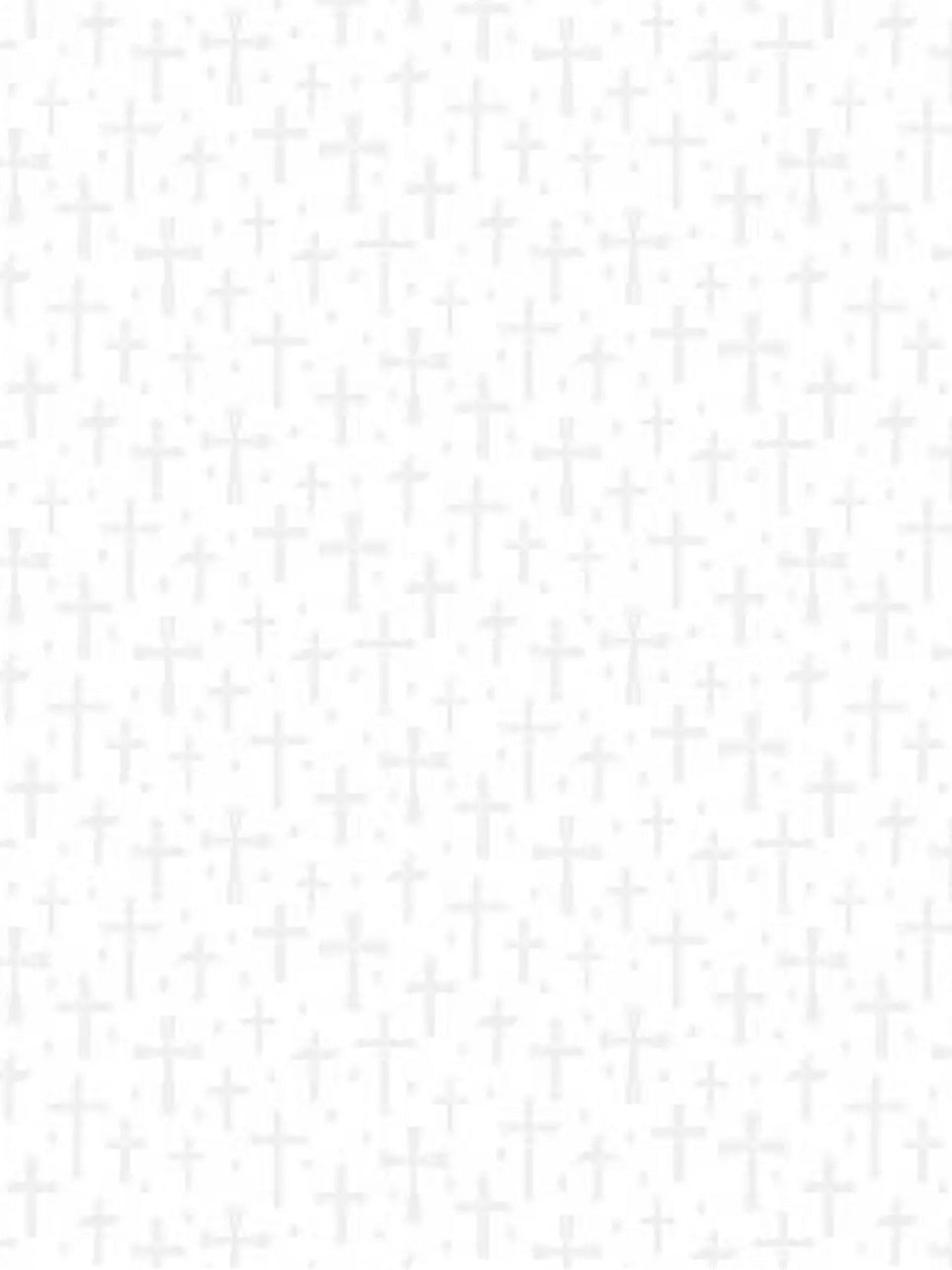 Abstract Cross White On White Tonal 100% Cotton 106" - Benartex *EXTRA WIDE*