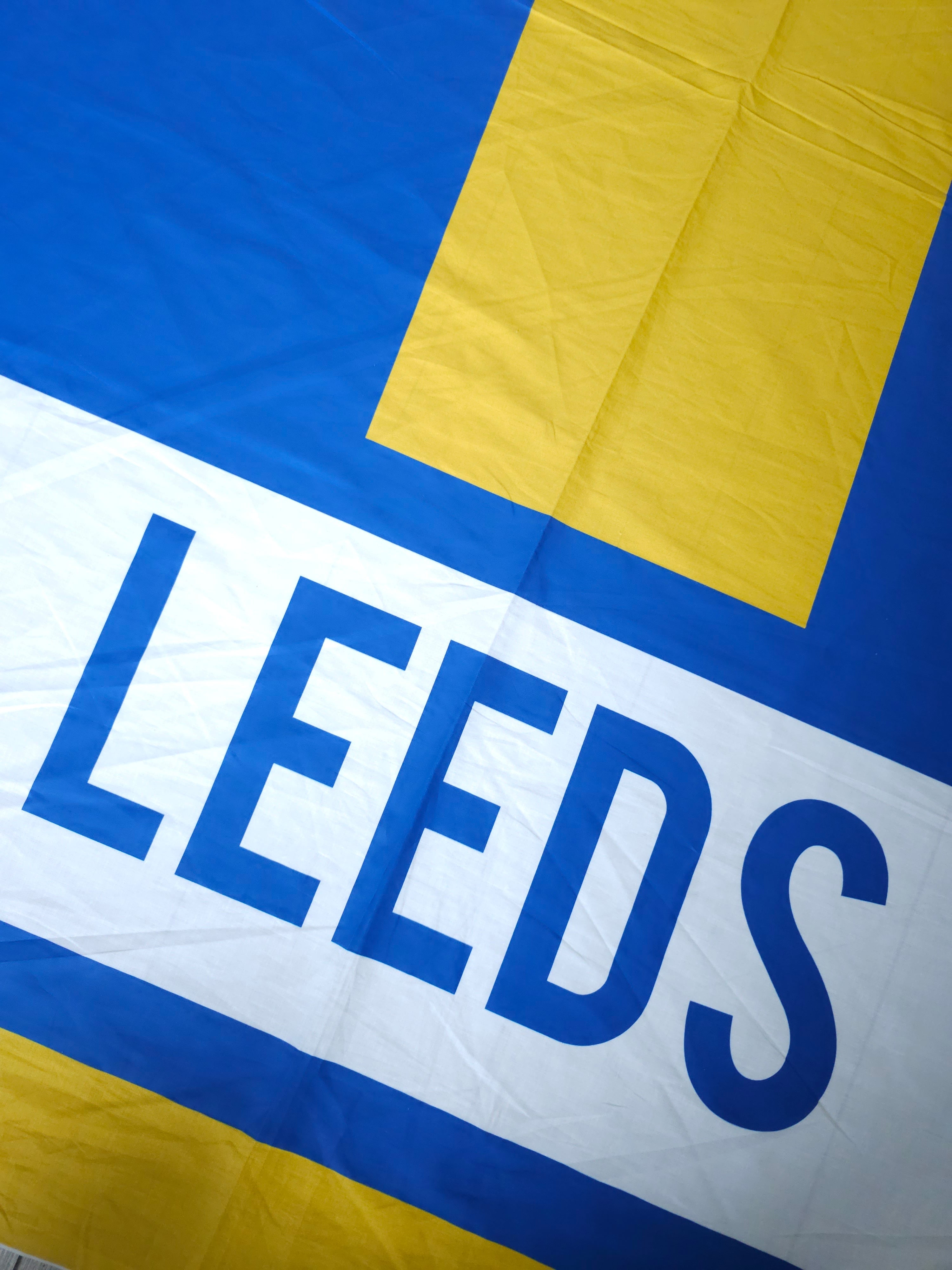 Leeds FC 100% Cotton Football Club Fabric