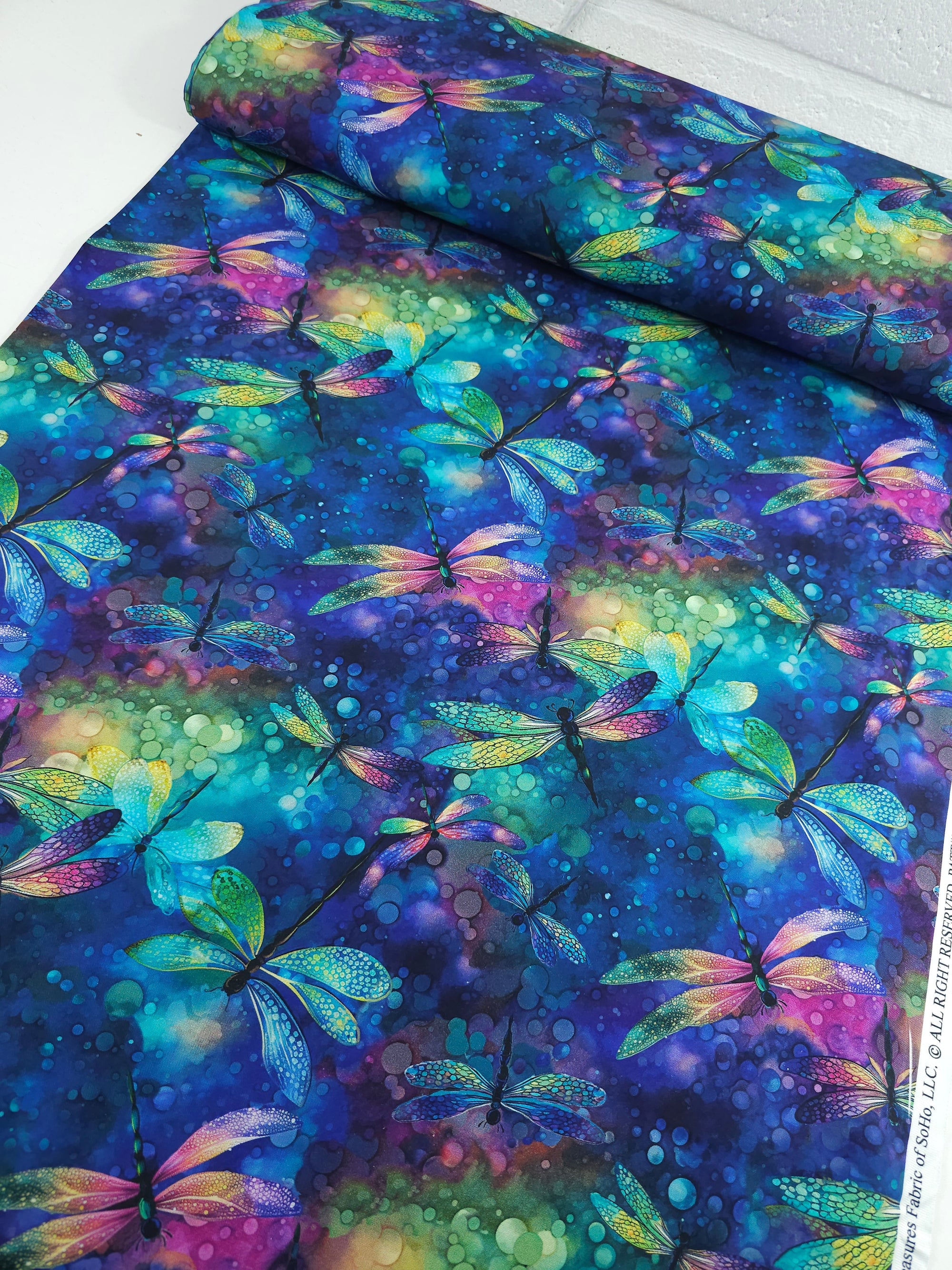 Midnight Dragonfly Illusion 100% Cotton 106” *EXTRA WIDE*