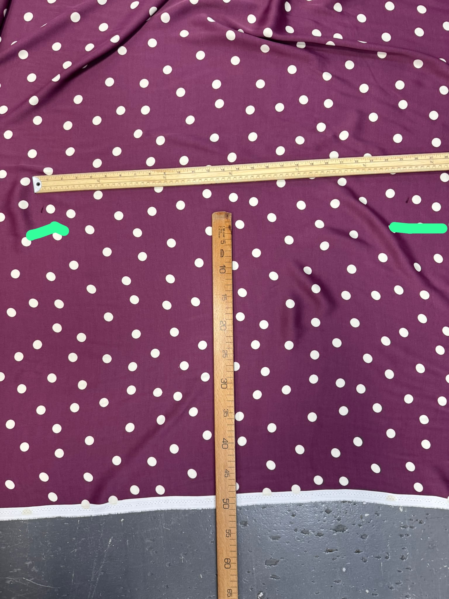 Grape Polka Spot Tencel Viscose *DEFECT*