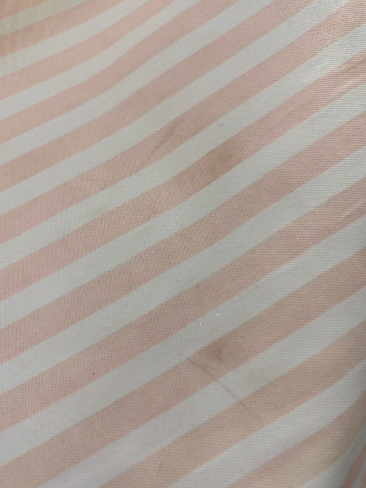Peachy Pink/Ivory Stripe Denim *DEFECT*