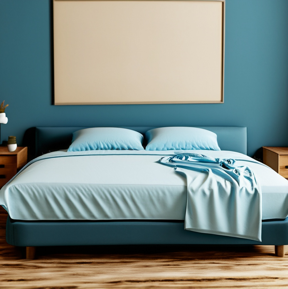 Light Blue | Fitted Sheet | Percale Cotton
