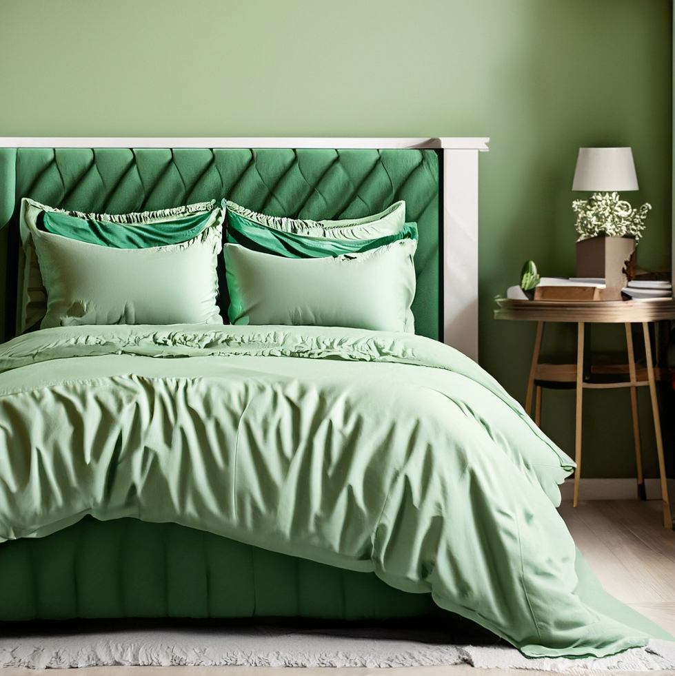 Pale Sage Green | Duvet Set | Percale Cotton