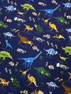 Navy Dinosaur 100% Cotton