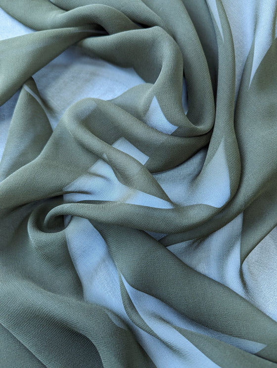 Khaki Crepe Georgette