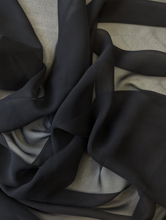 Black Crepe Georgette