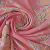 Pink/Peach Floral Viscose Crepe