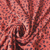 Brick Ditsy Floral Viscose Crepe