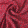 Red Irregular Spot Viscose Crepe