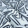 White/Black Abstract Triangle Viscose *DEFECTED* 3m piece