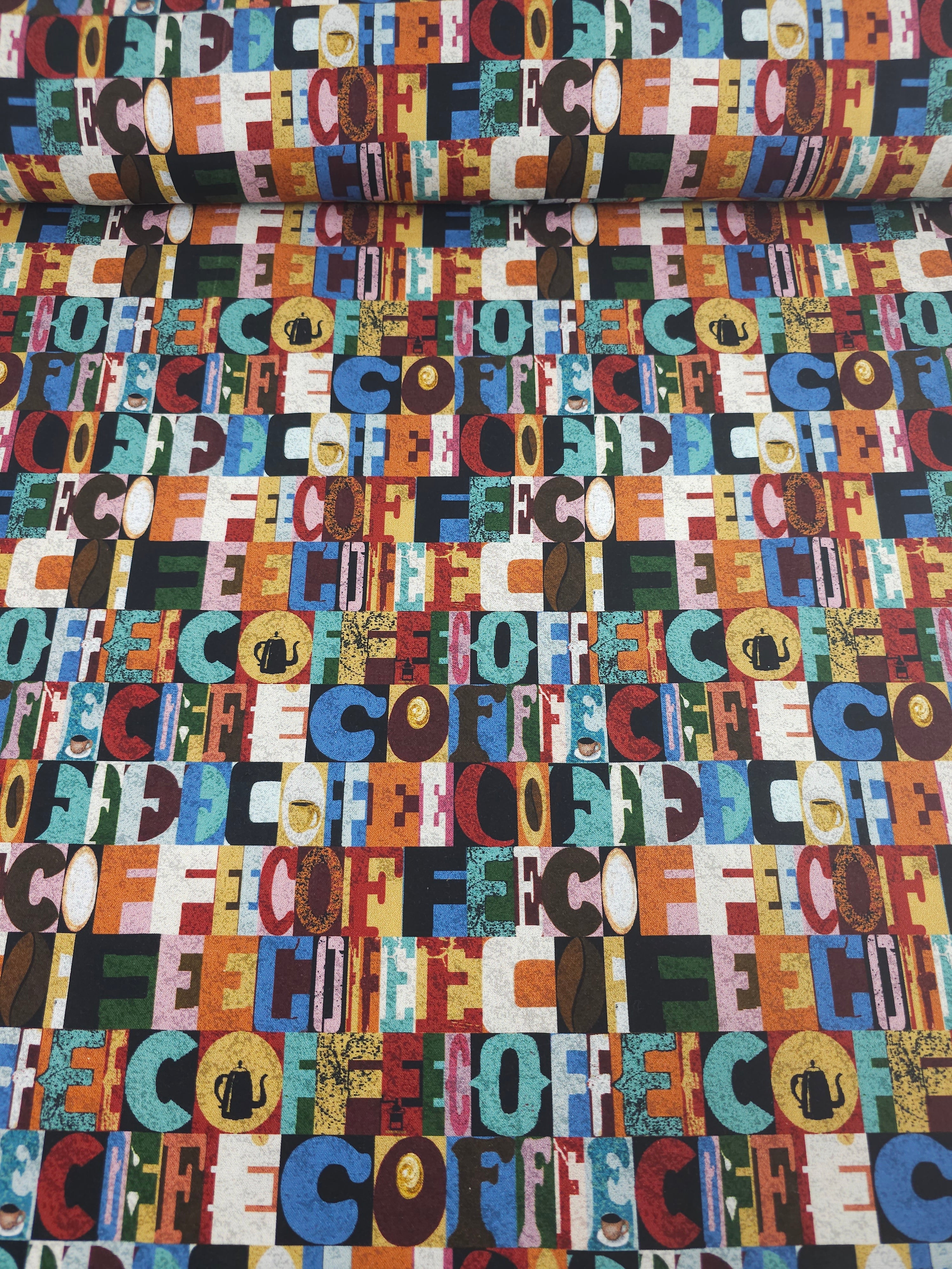 Abstract Coffee Statement 100% Cotton