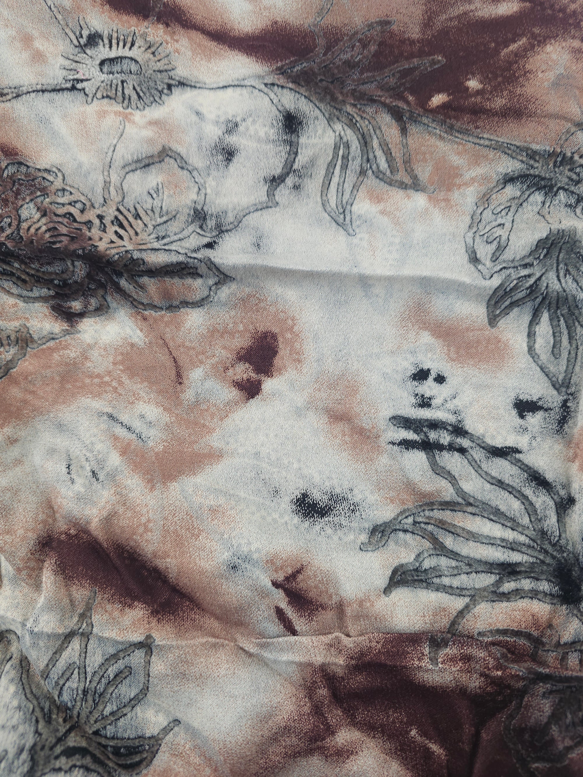 Warm Floral Viscose- 3m piece