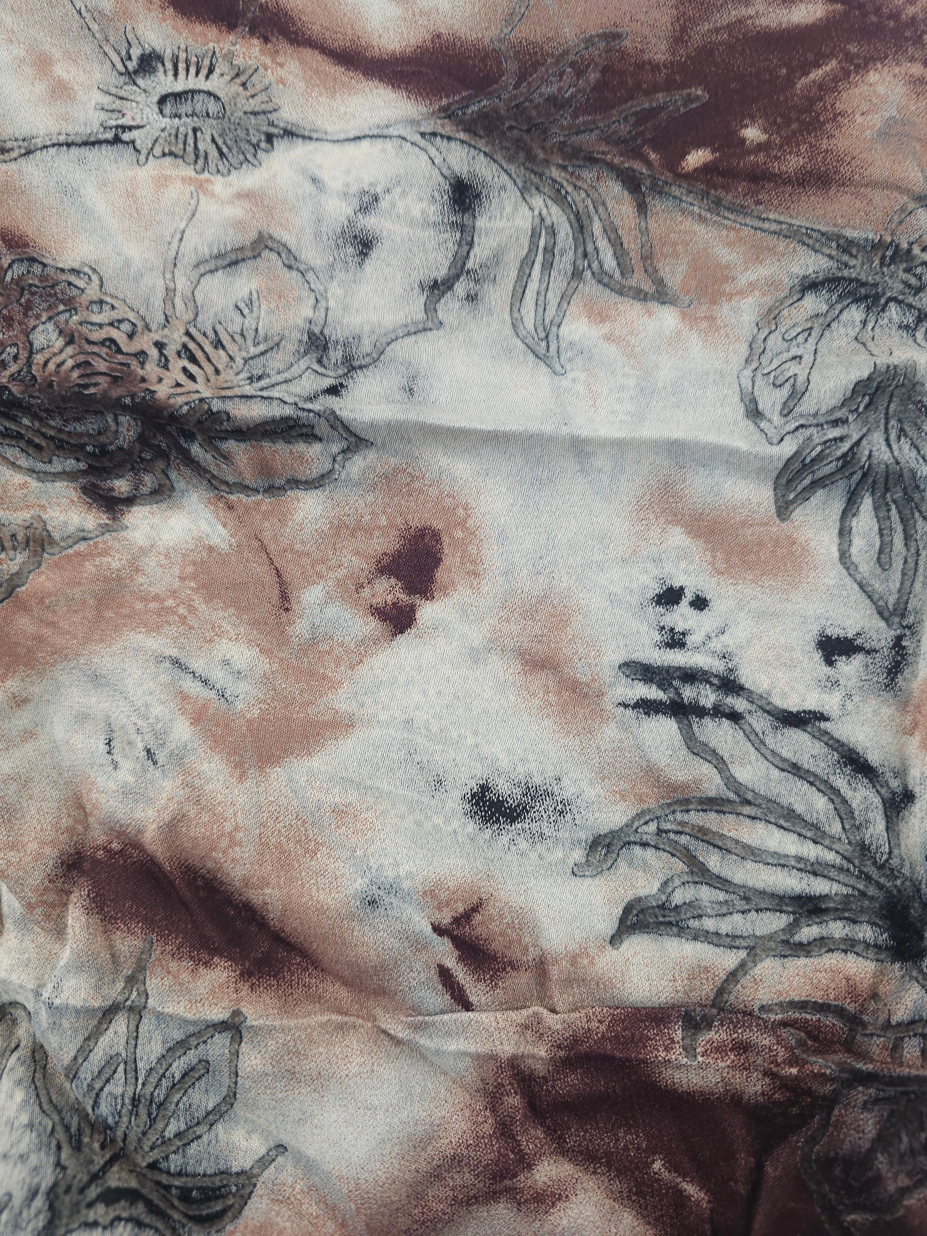 Warm Floral Viscose- 3m piece