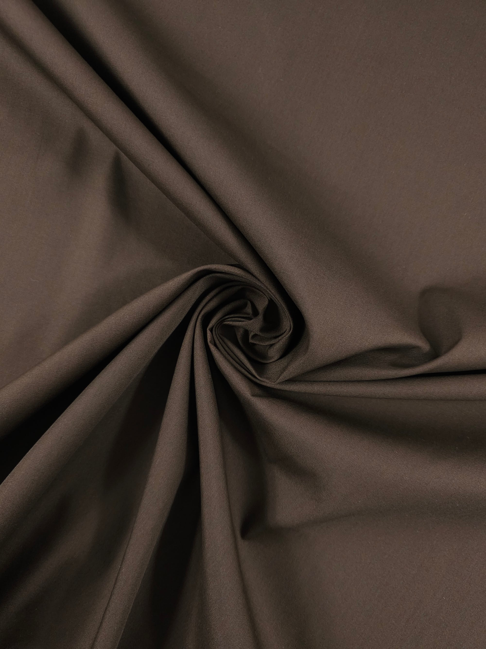 Dark Brown Cotton Poplin
