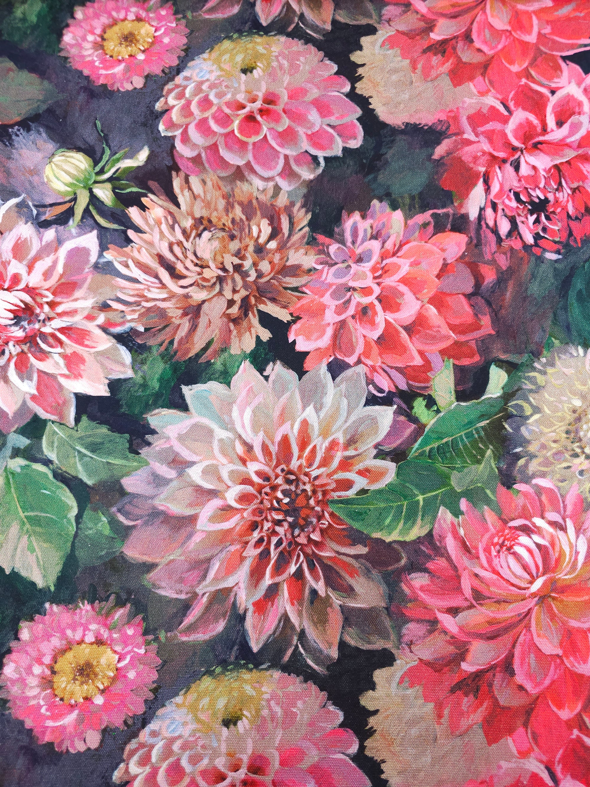 Peonie Wildflowers Lightweight Canvas Cotton