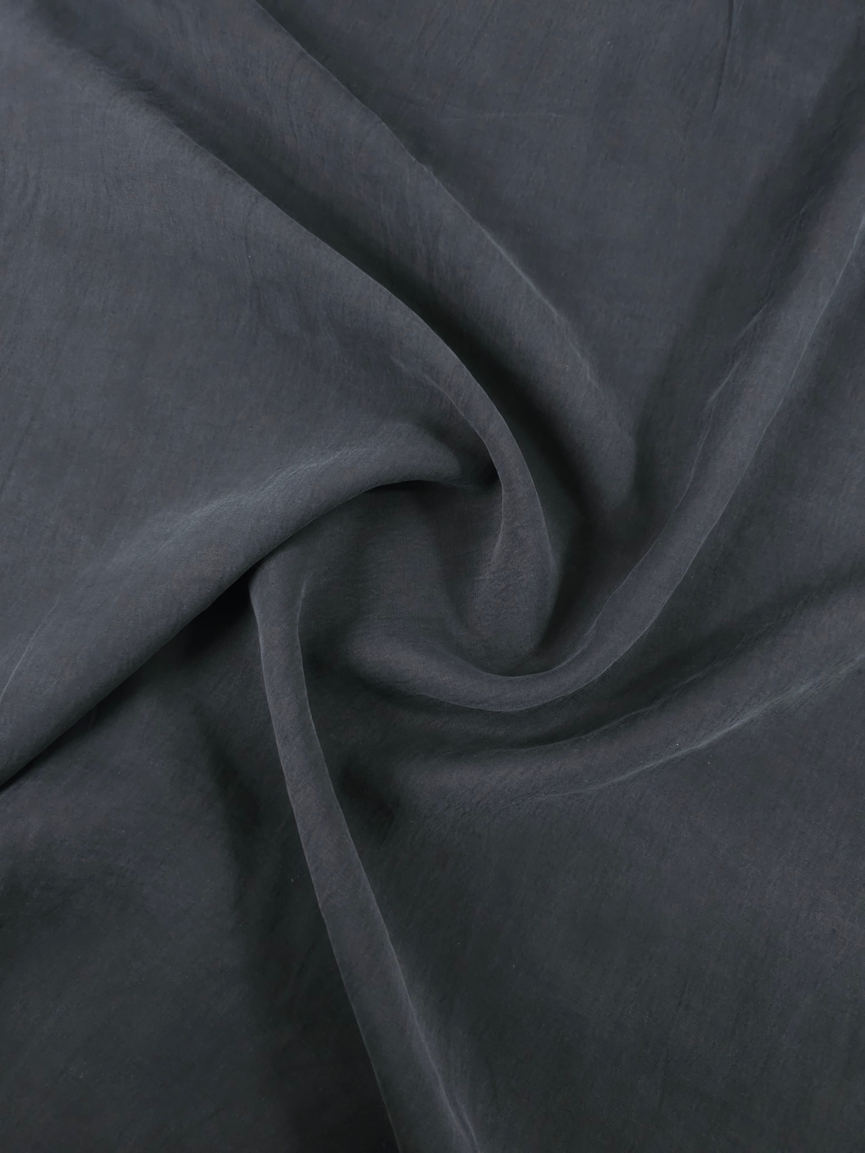 Black Sandwashed Cupro Modal