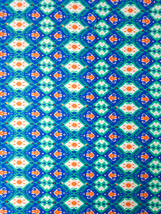 Abstract Damask Viscose Satin