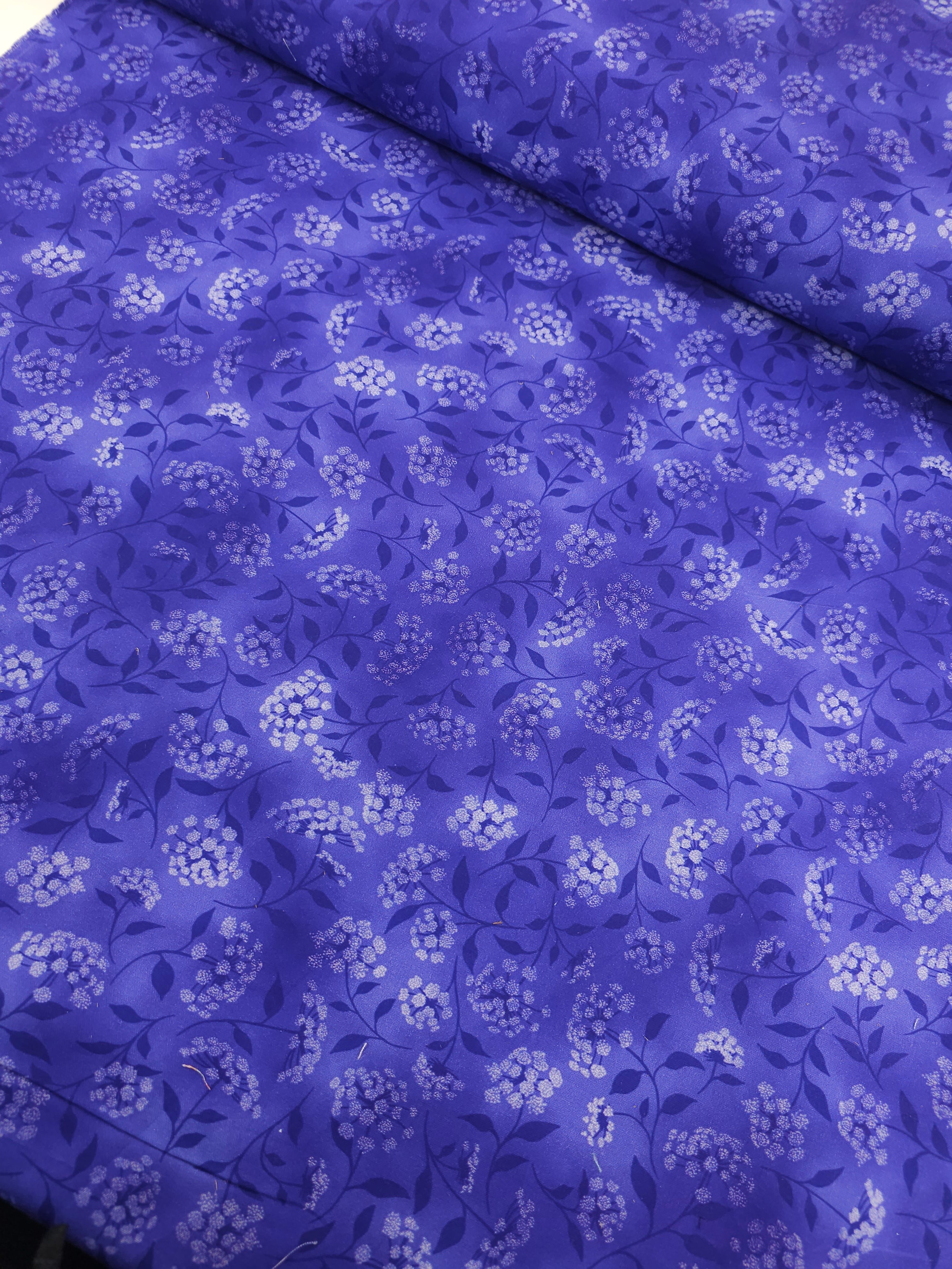 Deep Perwinkle Geranium Fusion 100% Cotton 104" - Robert Kaufman *EXTRA WIDE*