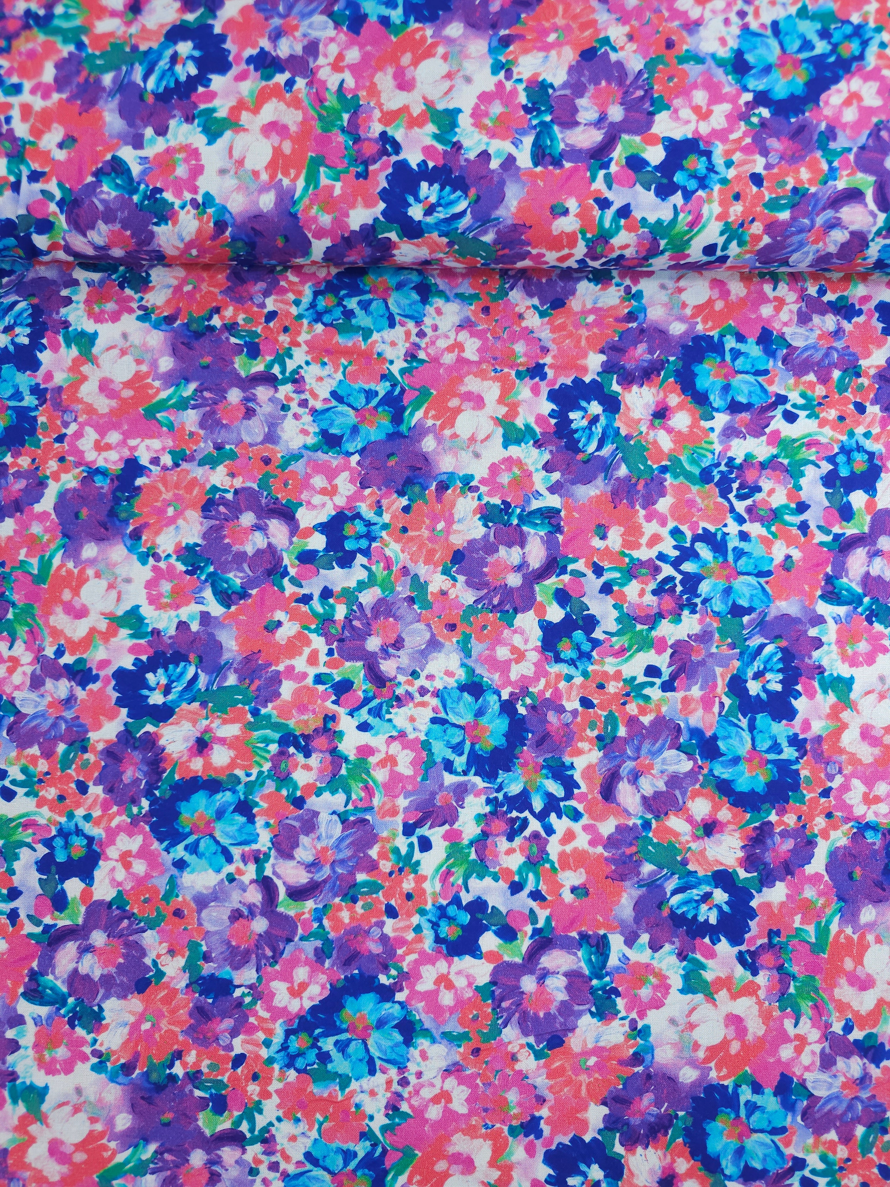 Pink/Purple Petal Valley 100% Cotton 108" - Robert Kaufman *EXTRA WIDE*