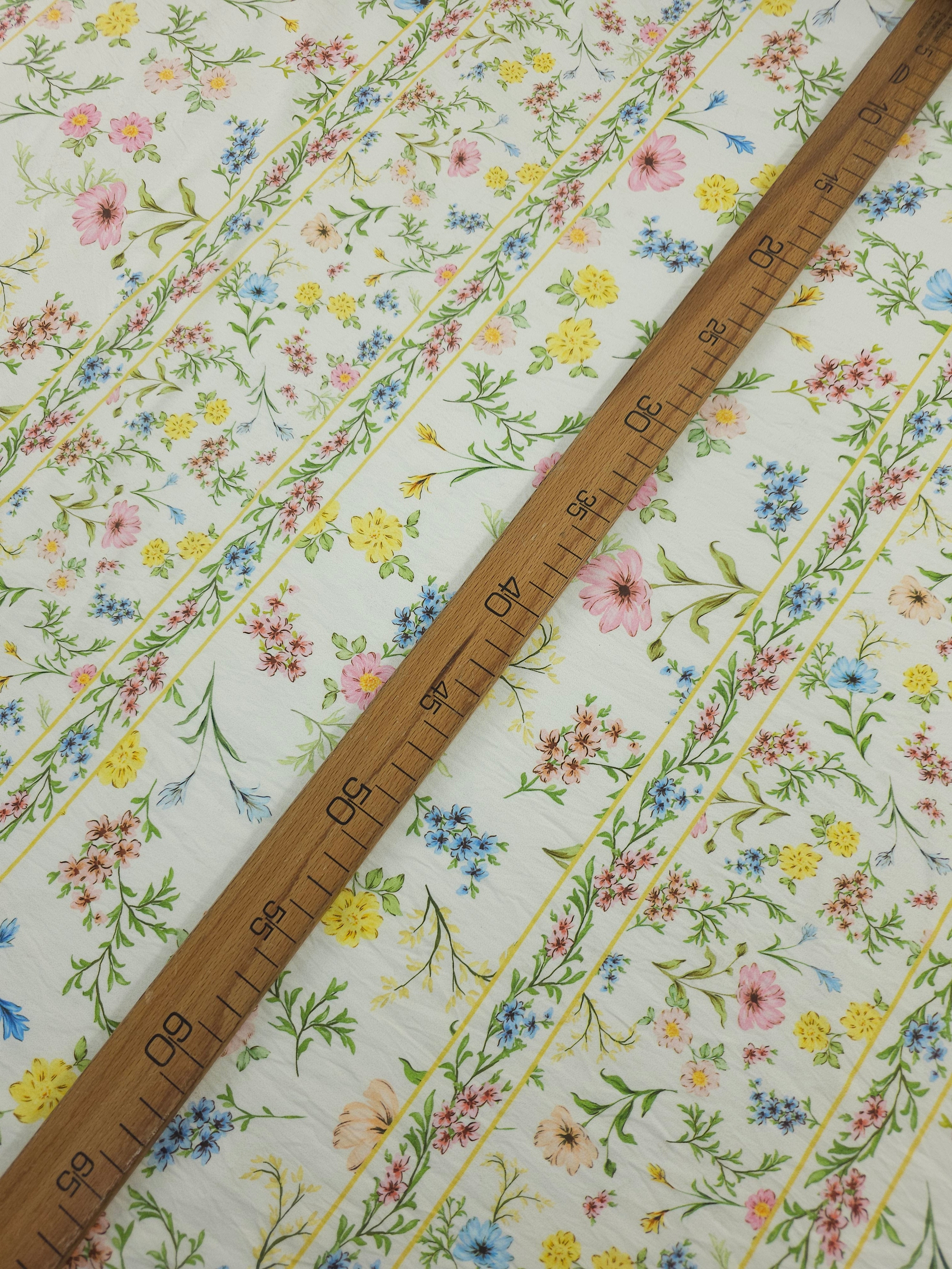 Retro Floral Stem Stripe Modal