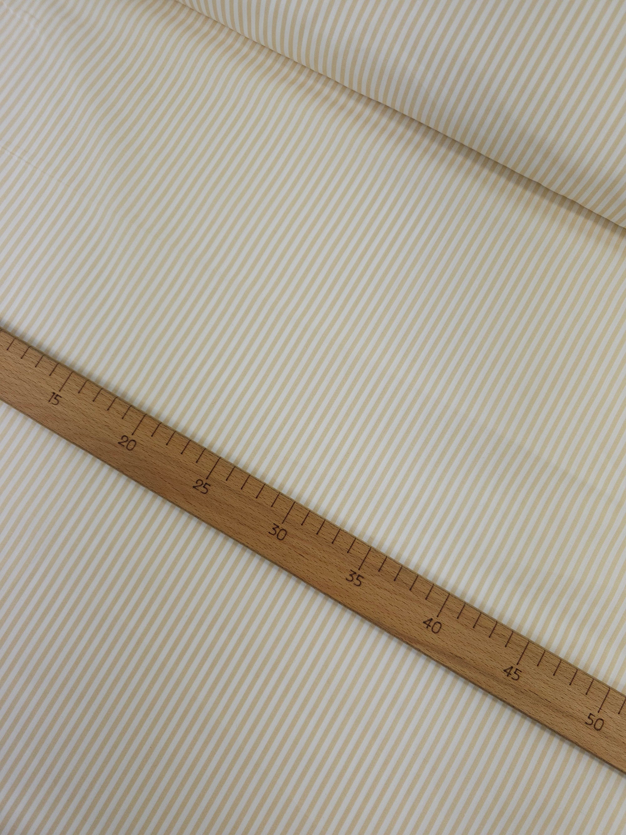 Warm Cream Stripe 100% Cotton 103" *EXTRA WIDE*